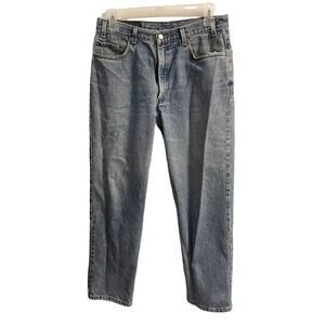 Vintage 90s Men's Light Blue Levi's 550 Straight Leg Denim Jeans 36x30